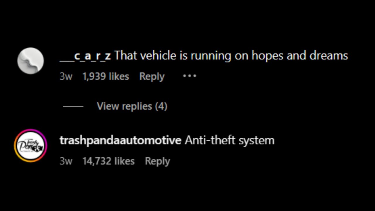CRAZIEST Car Comments on Instagram Reels - Cars Edition E2