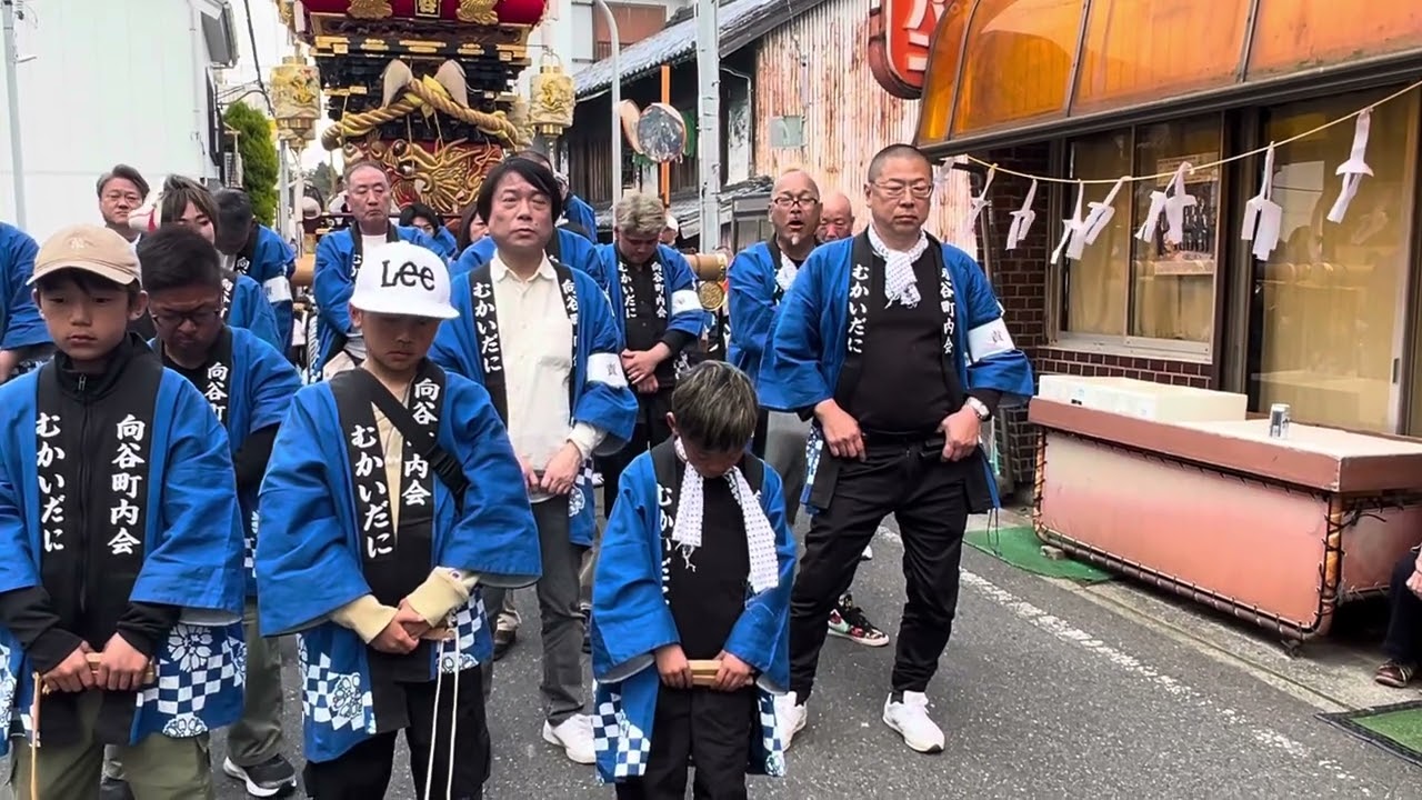 令和7年4月6日福良八幡神社 春祭り.￼向谷だんじり唄「王将」