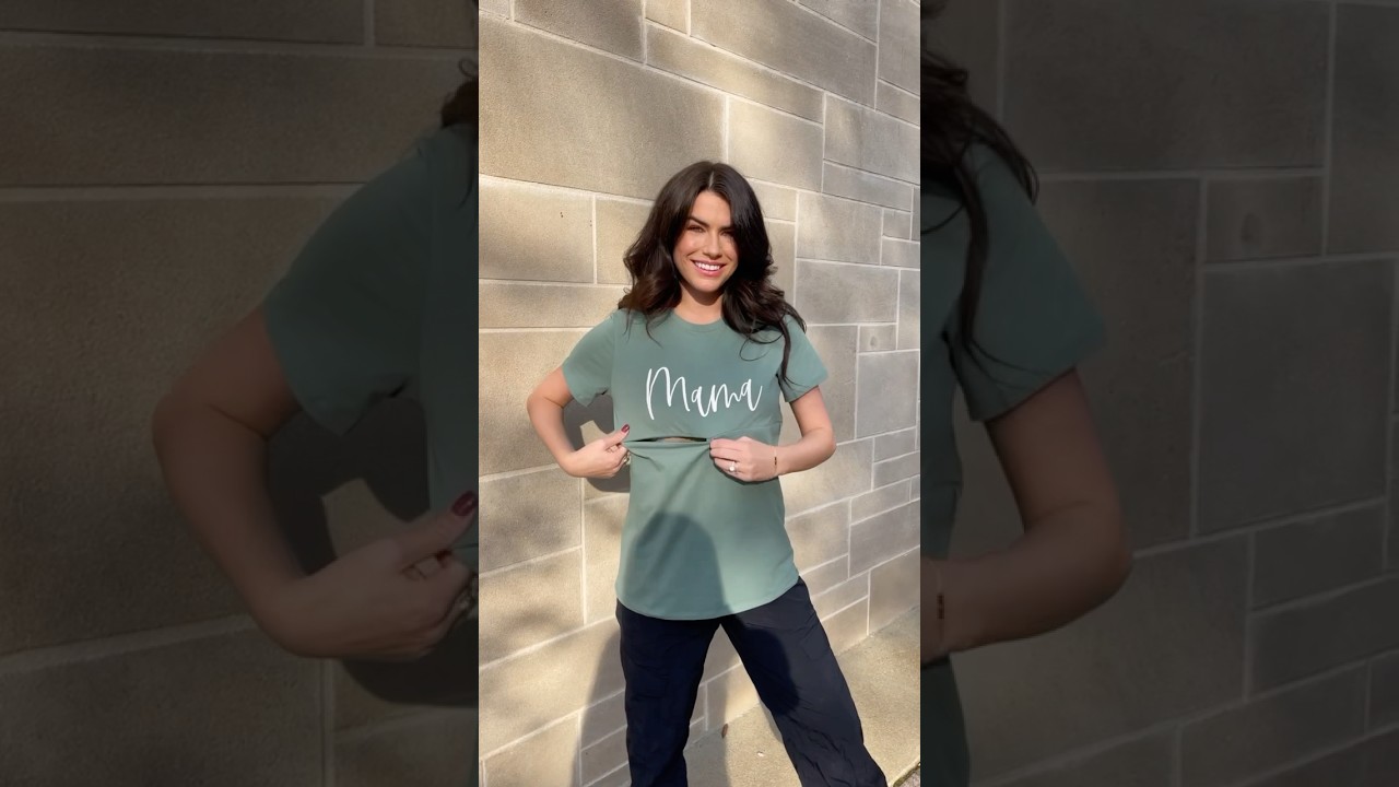 Many of our #breastfeeding shirts have one long zipper with pulls on both sides. #nursingmom