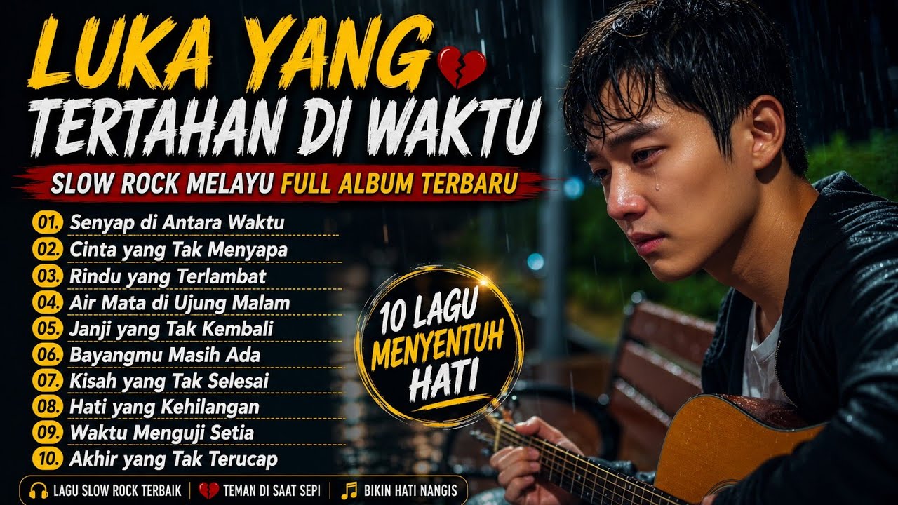 LUKA YANG TERTAHAN DI WAKTU | Slow Rock Melayu Full Album Terbaru | Lagu Sedih Menyentuh Hati
