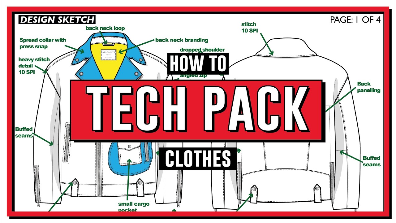 HOW TO MAKE A FASHION TECH PACK: step by step guide to make a Fashion tech pack