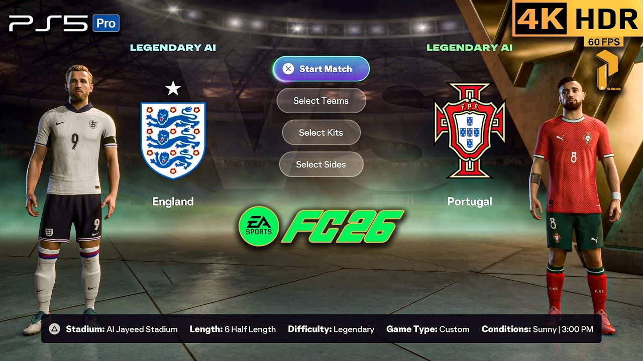 ENGLAND vs PORTUGAL – TOO REAL to Be a Game 😱 | FC 26 PS5 4K HDR #fc26 #ps5 #ronaldo #4k #football