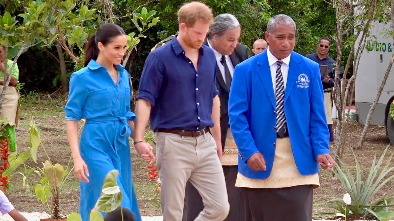 Royal Tour Tonga - Duke and Duchess of Sussex - Queen's Commonwealth Canopy Dedication