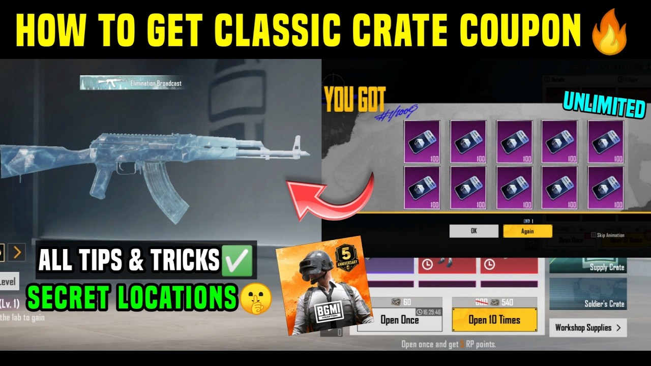 CLASSIC CRATE COUPON FREE | HOW TO GET CLASSIC CRATE COUPON | AKM GLACIER CLASSIC COUPON KAISE LE