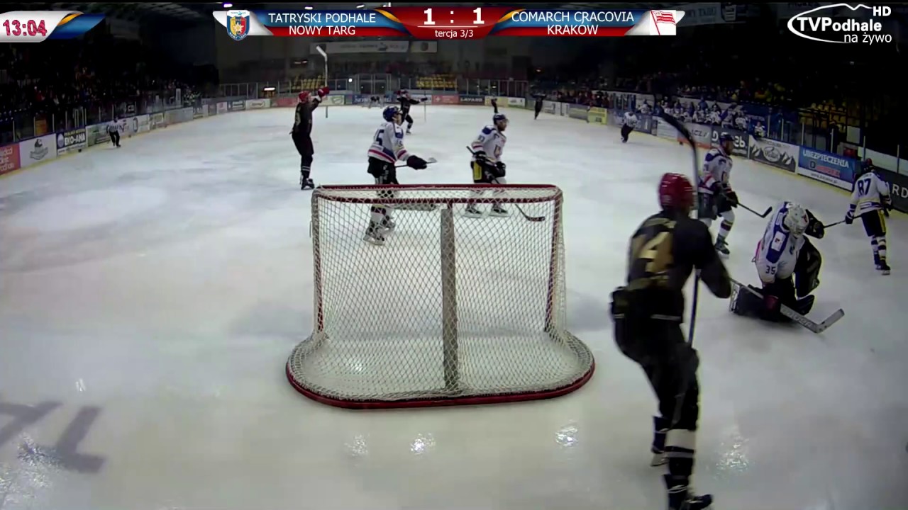 Skrót meczu 1/2 PLAY-OFF TatrySki Podhale Nowy Targ - Comarch Cracovia Kraków 2017-03-12