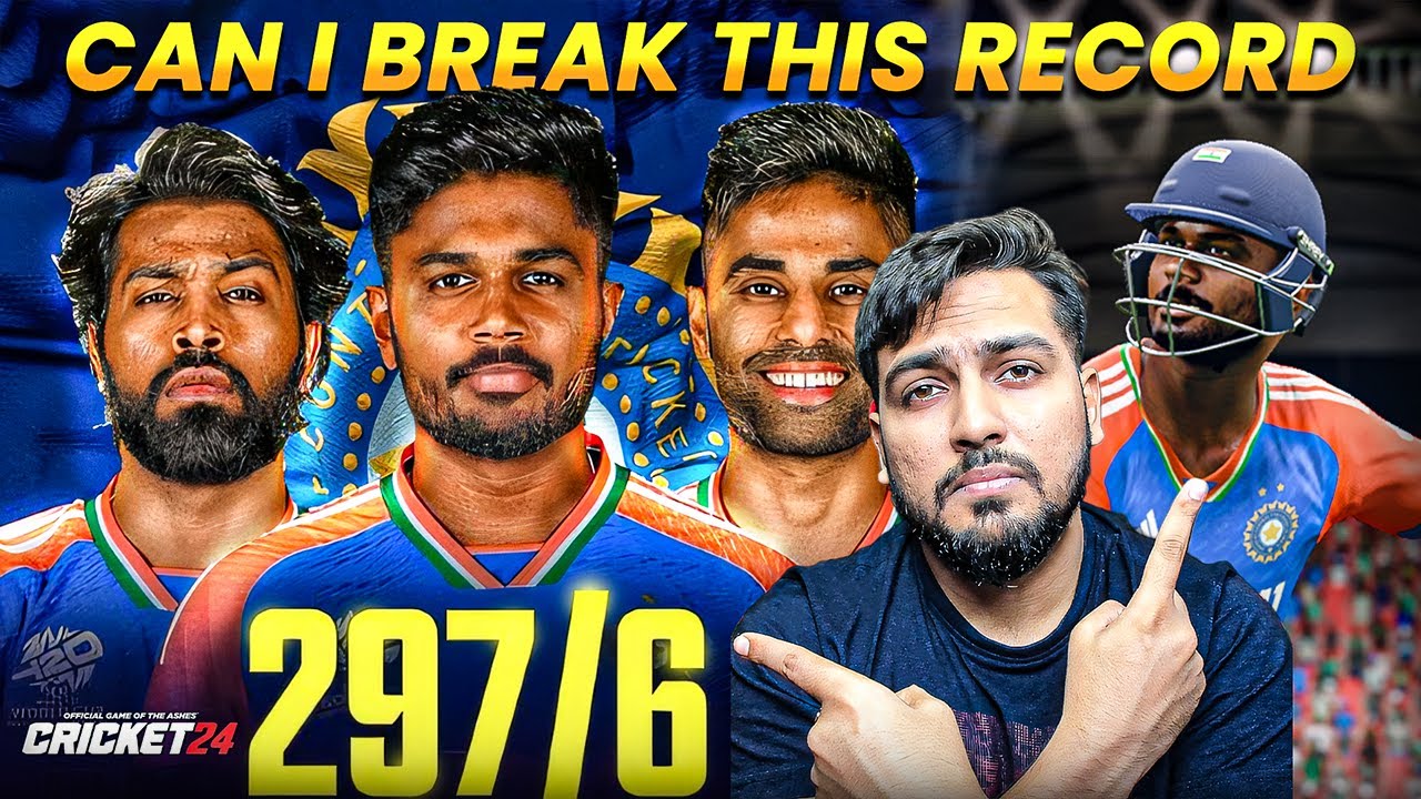 Can I Break India 297 Highest T20I Score Record In Cricket 24 HARDEST Difficulty? | RtxVivek