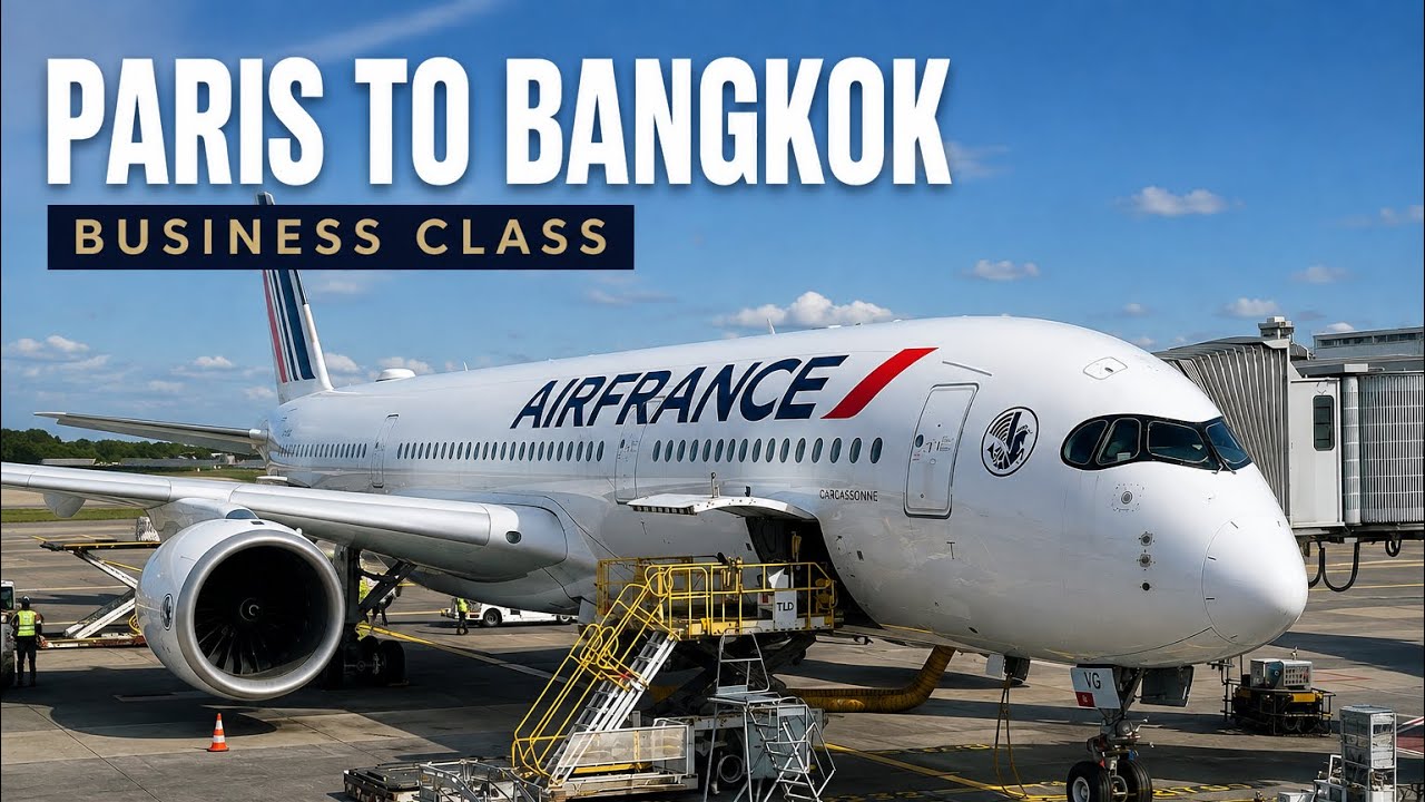 Air France&rsquo;s NEW Business Class to Bangkok 🇹🇭 | A350 Overnight Review
