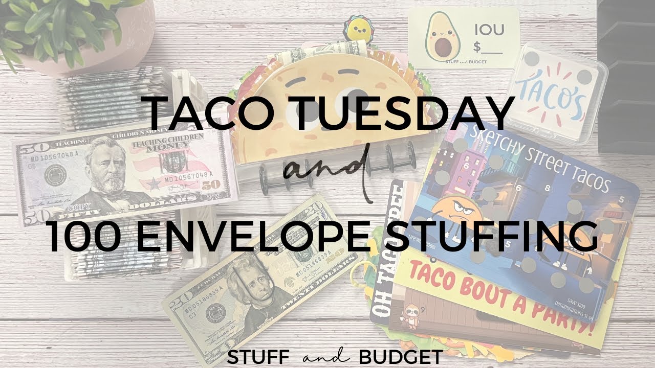 TACO TUESDAY Savings Challenge Day  🌮 | Let's Stuff My 100 Envelope Challenge