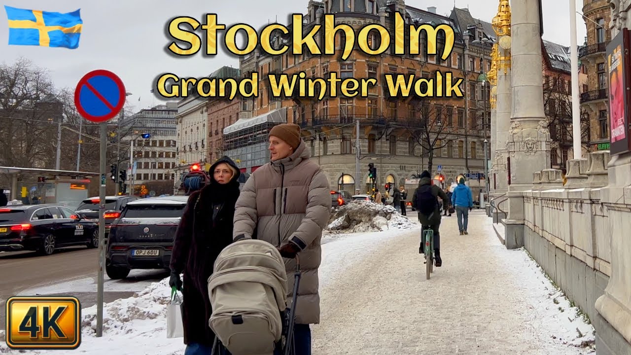 Stockholm – Grand Winter Walk Through Östermalm 4K