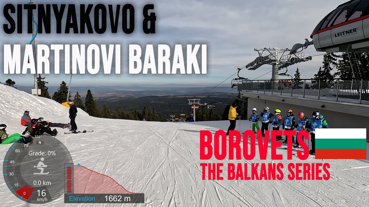 [4K] Skiing Borovets, Sitnyakovo and Martinovi Baraki Ski Area, Bulgaria, GoPro Hero11