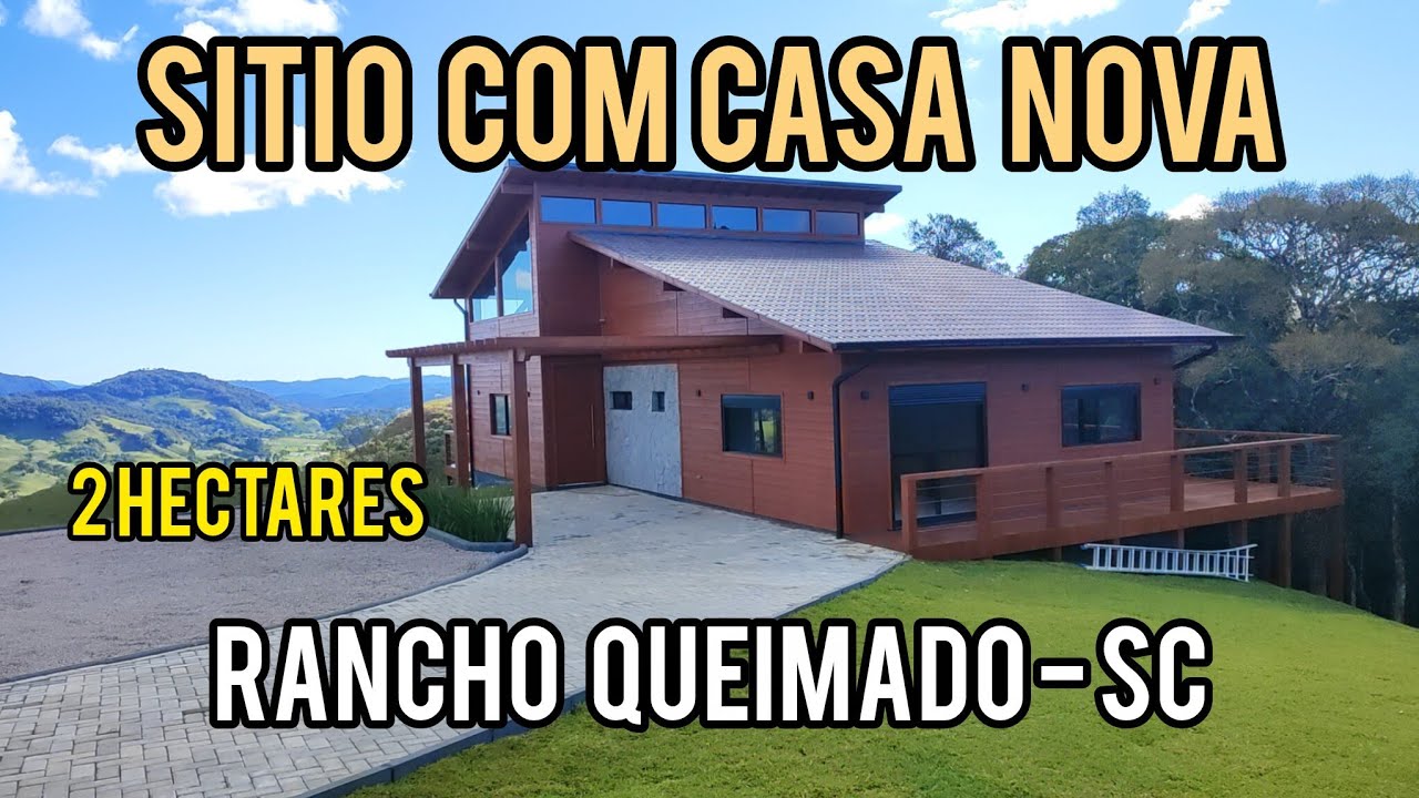 **** VENDIDO**** Sitio, chácara, com casa nova Rancho Queimado - SC.Linda casa, sala ampla, lareira.