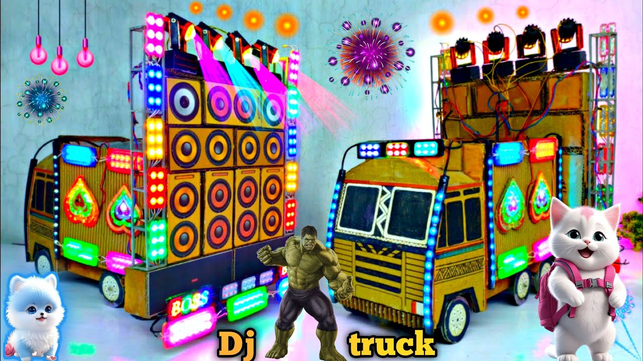 Mini Tractor Dj Setup Loading at-home bycardboard making dj box light I mini dj setupdj wala dj dj
