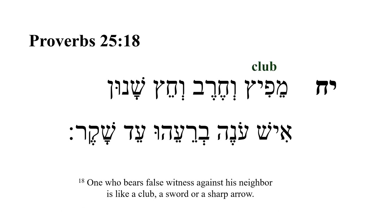 Proverbs 25 -- Hebrew Bible Speaker with English Captions