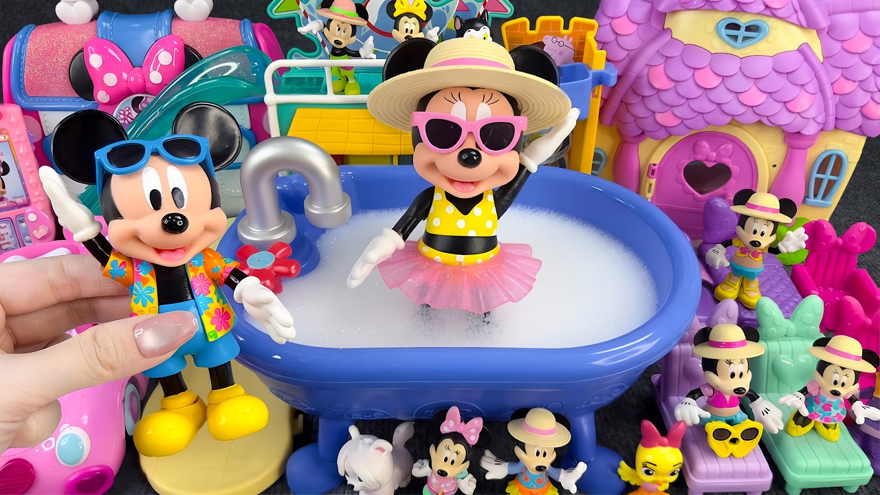 So gelingt das Auspacken des ASMR Mickey & Minnie Mouse Summer Bathtub Spielzeug Sets 2026🛁☀️✨