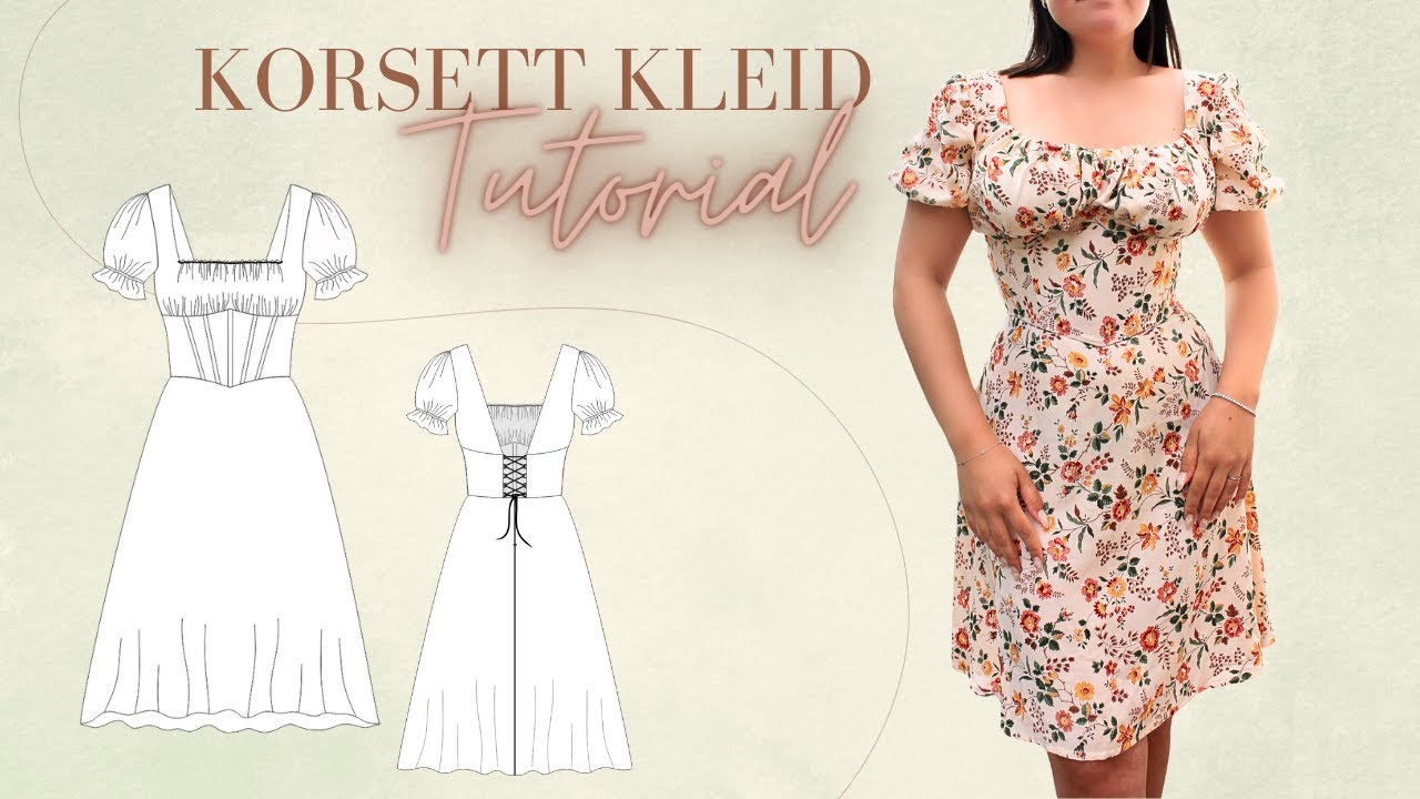 Einfaches Korsett Kleid / Milkmaid Dress DIY Tutorial! - selber n&auml;hen!