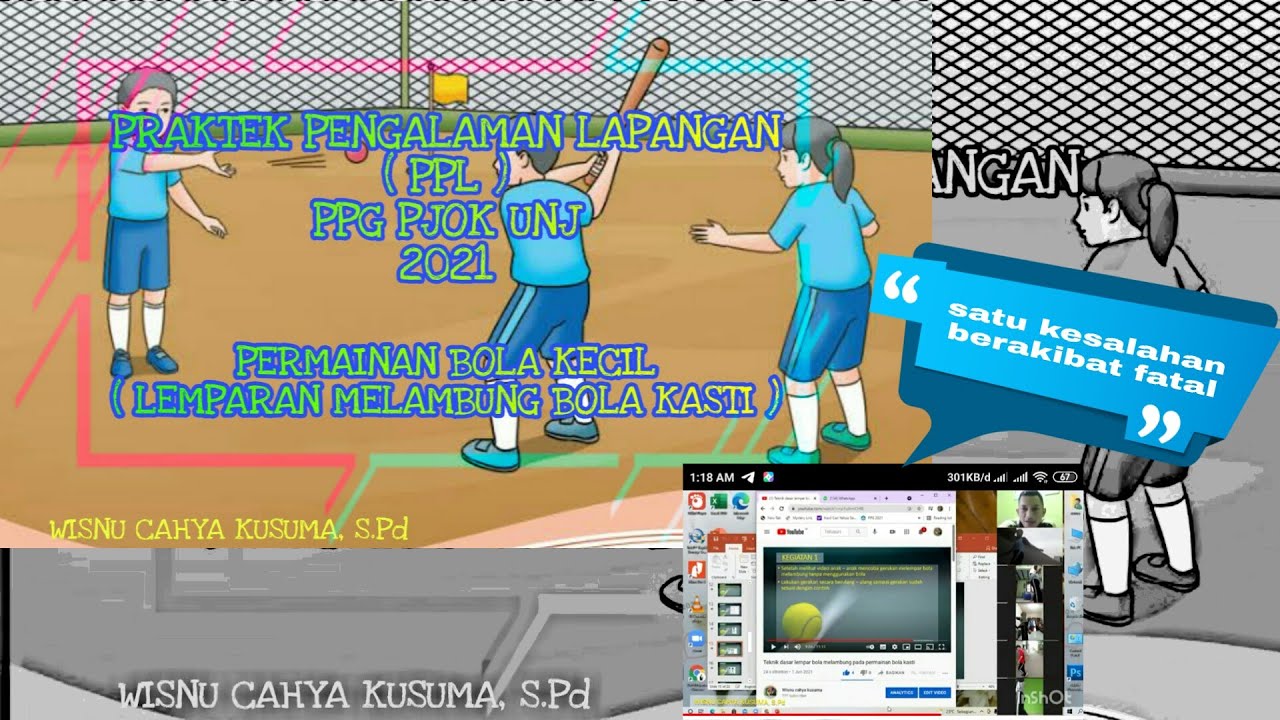 PPL PPG PJOK DALJAB ANGKATAN 1 2021 UNJ |SIKLUS 2 |GERAK LEMPARAN MELAMBUNG (BOLA KASTI)