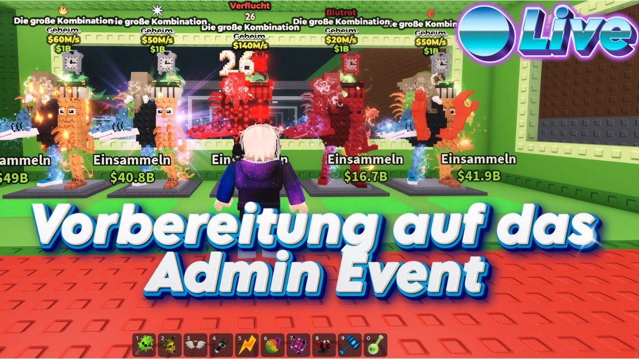 Vorbereitung auf das ADMIN EVENT in Steal a Brainrot + PvP DUELLE + TRADING 🔴 LIVE