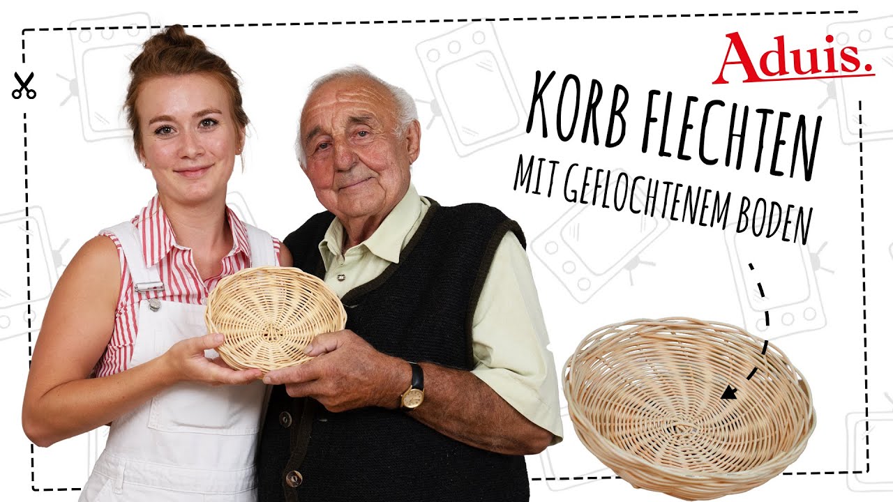 Korb flechten mit Boden | einfachster Korbboden der Welt | Peddigrohr flechten f&uuml;r Anf&auml;nger