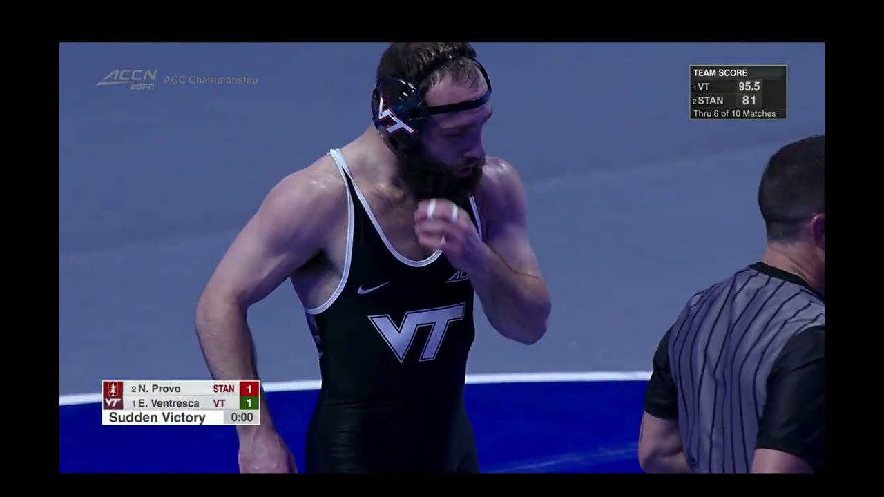 125lbs Eddie Ventresca (Virginia Tech) vs Nico Provo (Stanford)