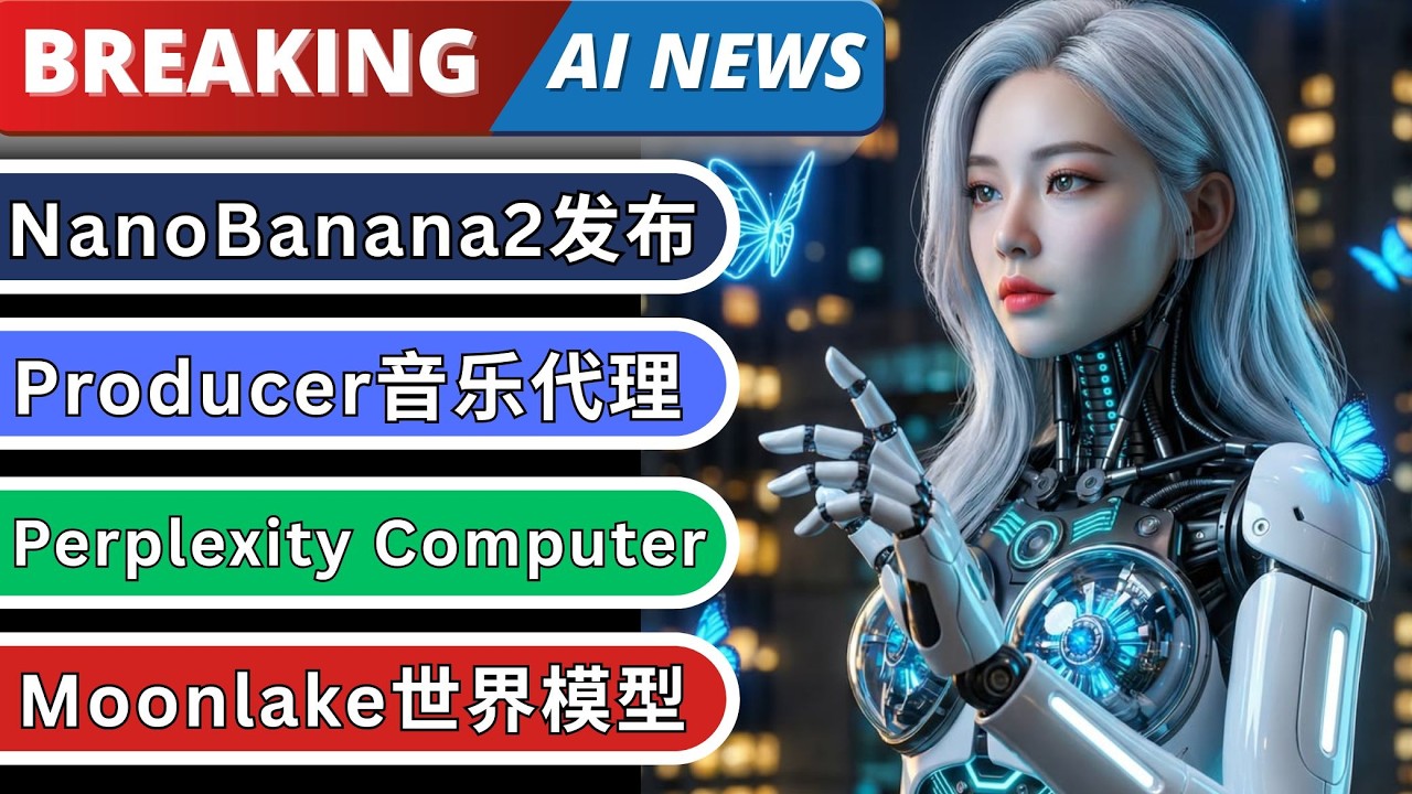 Ai新闻：NanoBanana2模型发布，Seedance2.0登录Capcut, Google收购AI音乐生成代理ProducerAI，Perplexity Computer上线