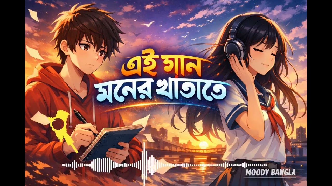 এই গান মনের খাতাতে 🌙 | Bangla Lo-Fi Romantic Song | Moody Bangla | Heart Touching