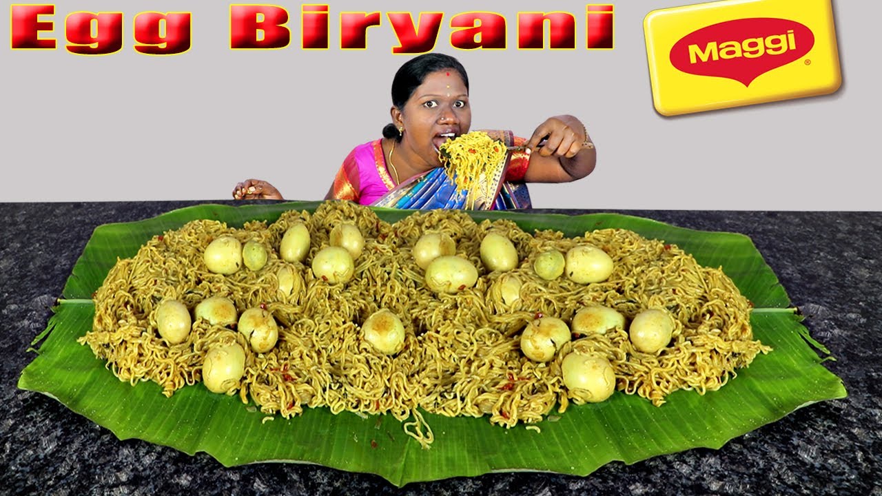 EGG BIRYANI / MAGGI NOODLES / MAGGI MUTTAI BIRYANI EATING SHOW IN TAMIL FOODIES DIVYA EATING