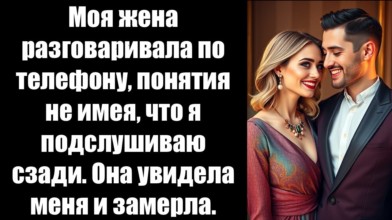 Моя жена разговаривала по телефону, понятия не имея, что я подслушиваю сзади. Она увидела меня и....