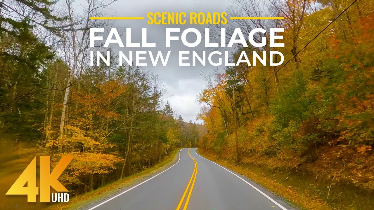 Road Tripping Through New Hampshire's Fall Foliage in 4K - Autumn Scenic Roads of New England