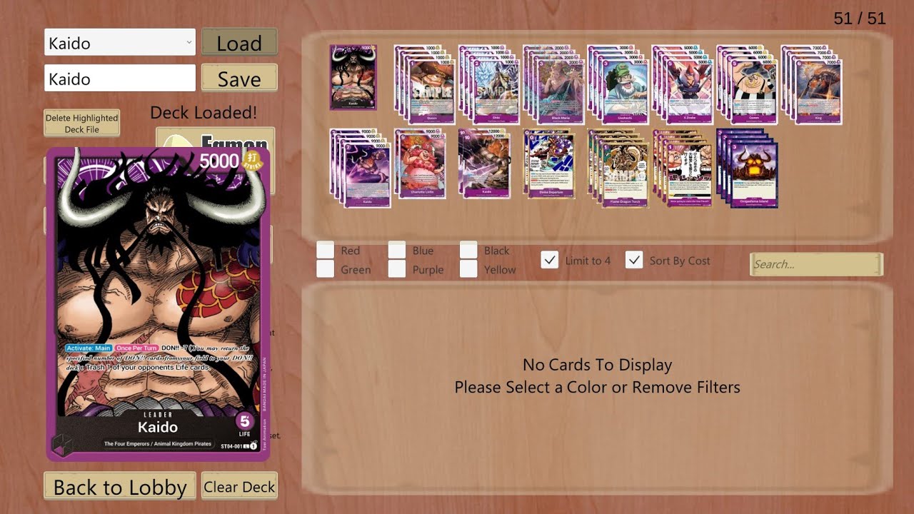 EB04 Kaido Deckliste