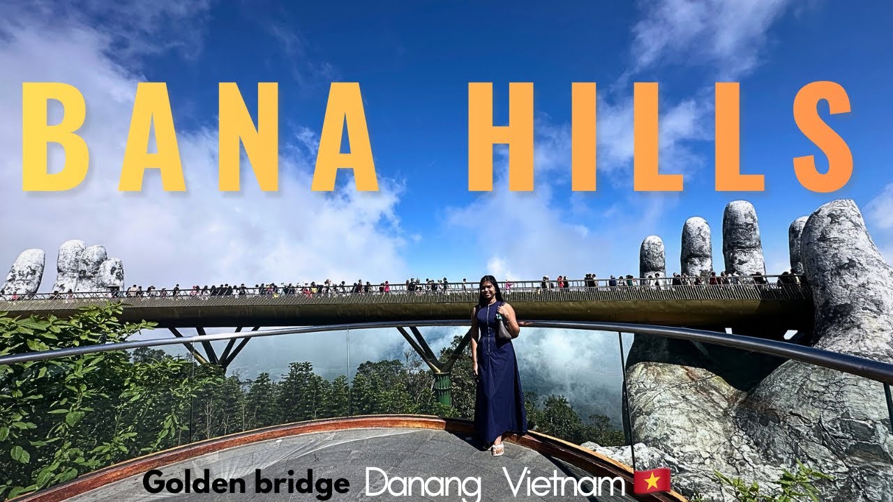 Ba Na Hills,Vietnam; Iconic GOLDEN BRIDGE , French village and longest cable car #vietnam #banahill 