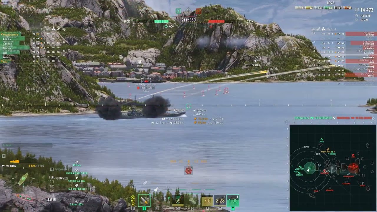 WoWs - Sims - 18 jan. - Division replay 1