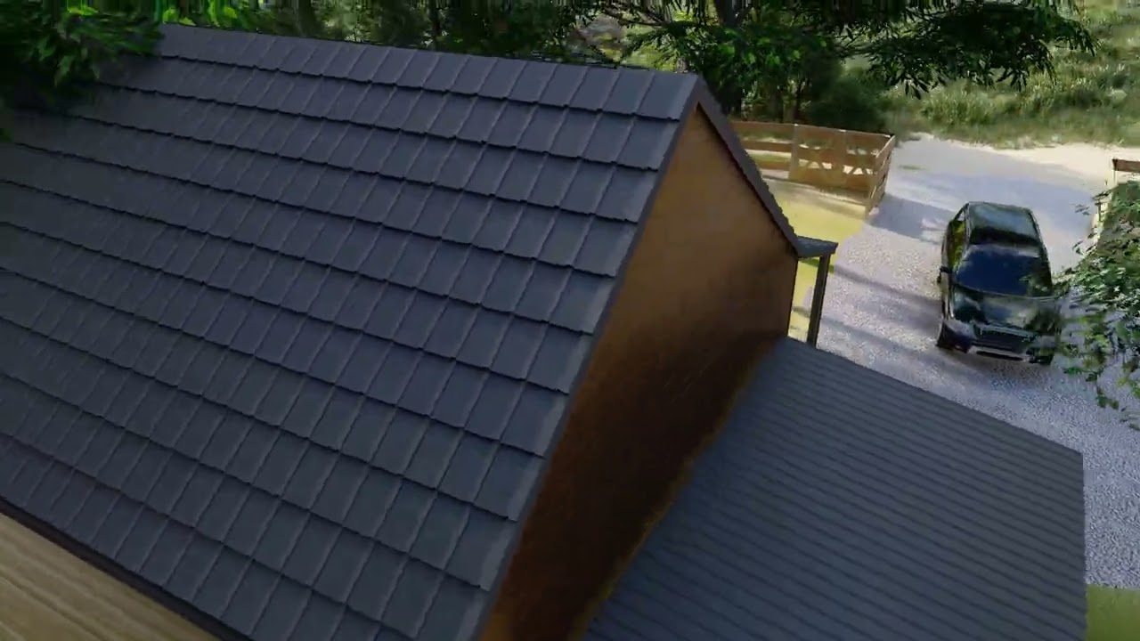 Domek letniskowy - taras i ogrodzenie