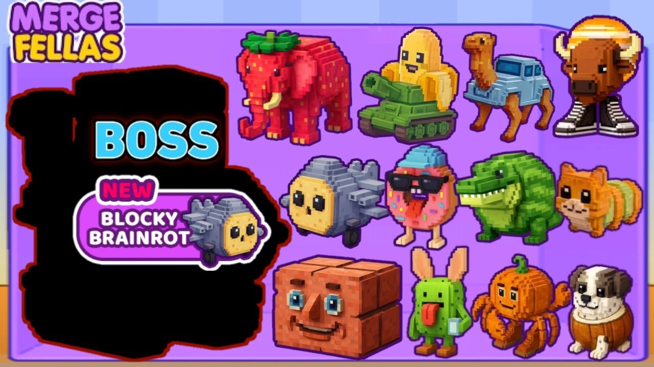 Merge Fellas BLOCKY BRAINROT ⁉️ Final Boss | NEW UPDATE - The Ultimate Max Level