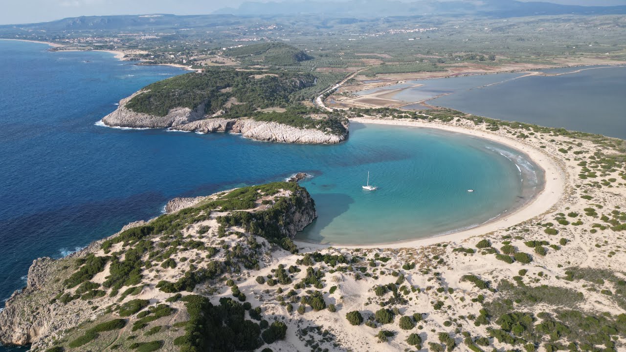 Voidokilia Beach - most beautiful beach in the Peloponnese Greece