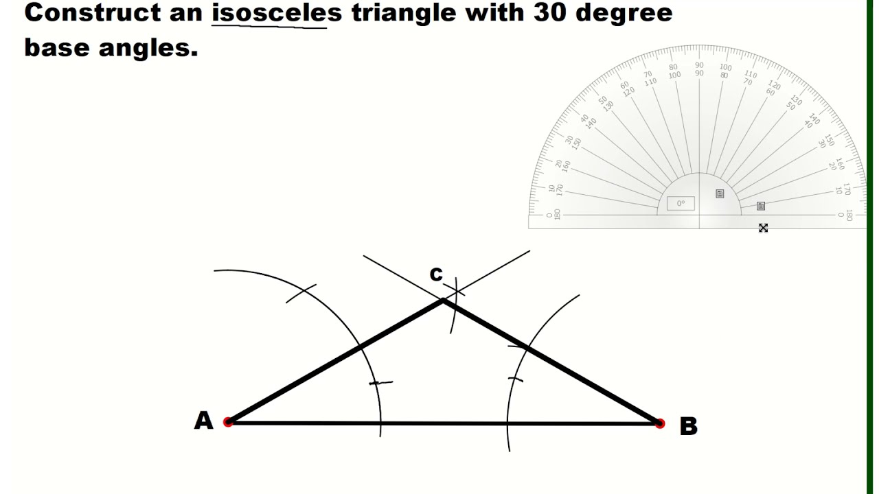Constructing Isosceles triangle
