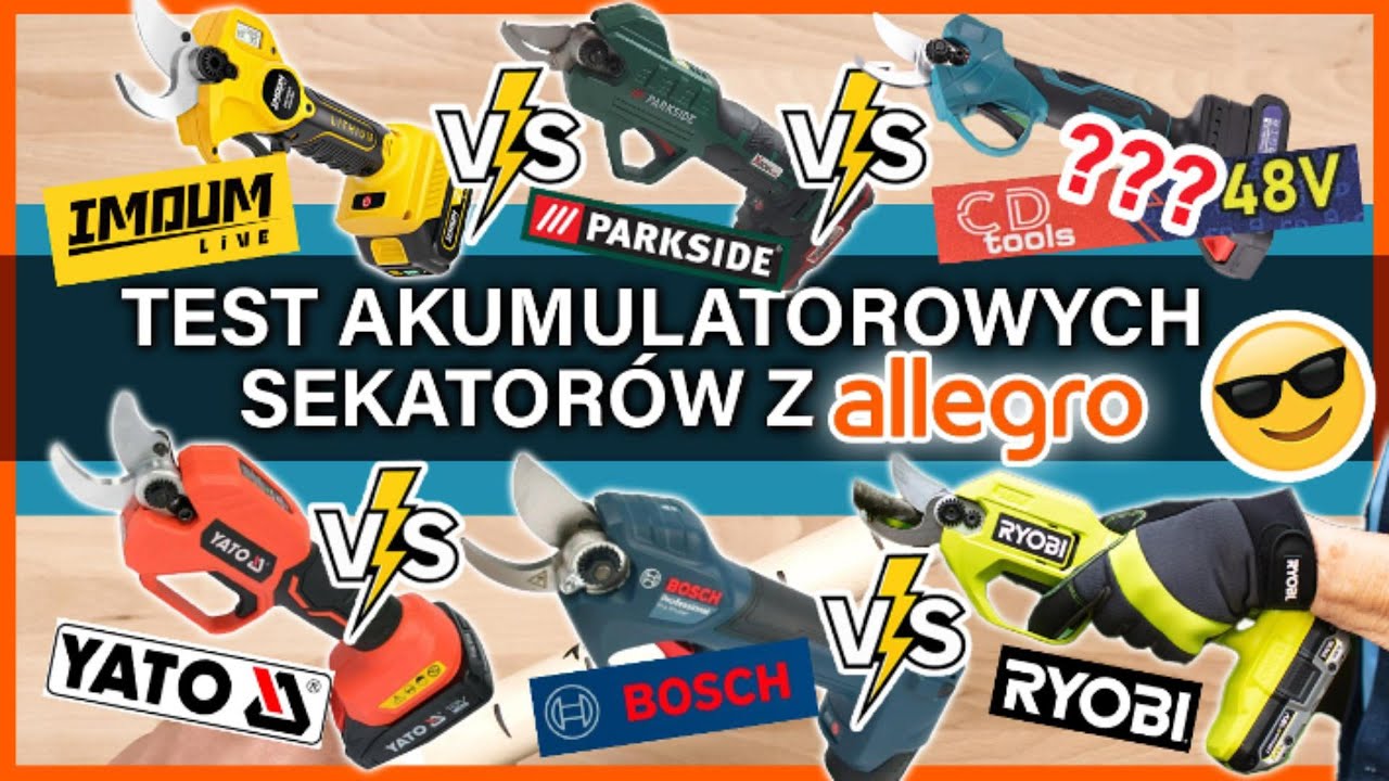 TEST 6 sekatorów akumulatorowych 🔥 Bosch, Ryobi, Parkside, Yato, Imoum – który najlepszy?
