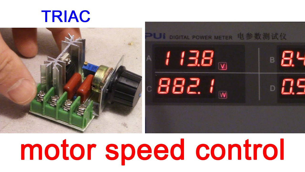 TRIAC motor speed heater power controller test ; mini SCR (THYRISTOR) board. 220V or 120V