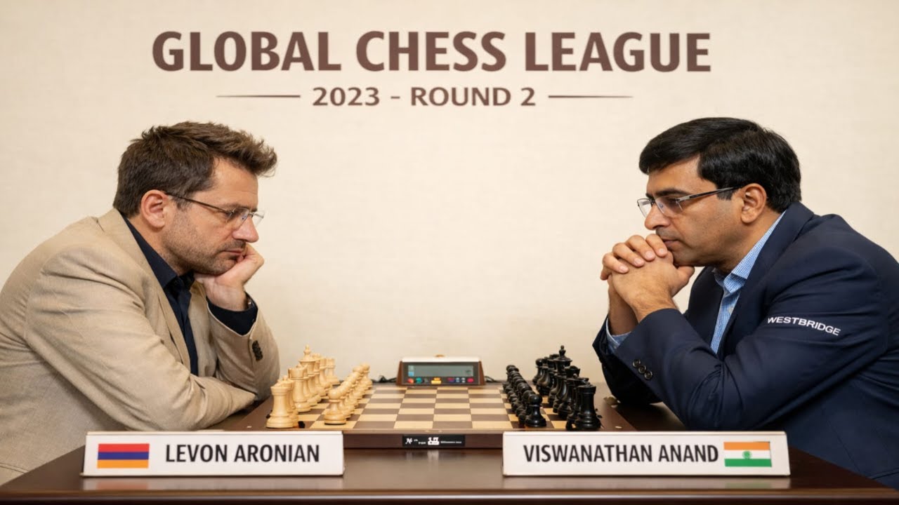 Levon Aronian vs Viswanathan Anand • Global Chess League. 2023 ( ROUND 2 )