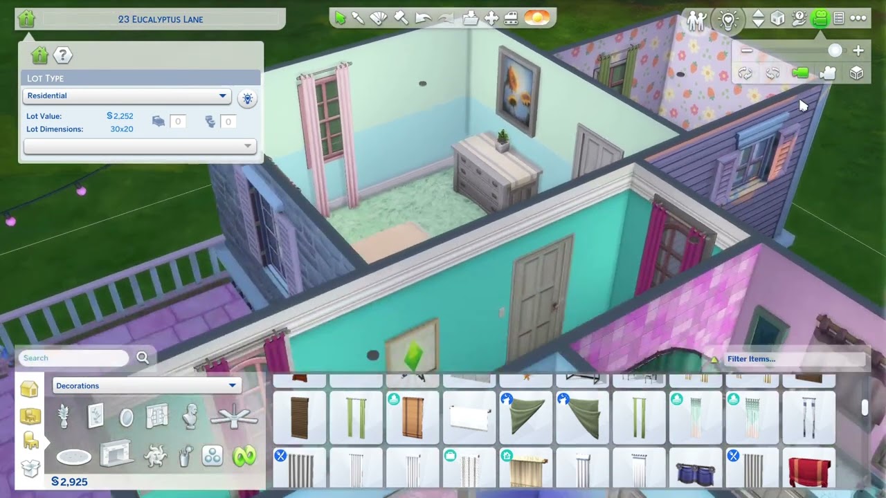 Sims 4 Building a House for the No Cheats Challenge [no commentary ]
