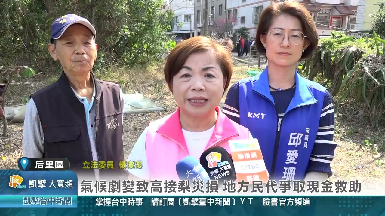 凱擘臺中新聞 1150226(后里區)氣候劇變致高接梨災損 地方民代爭取現金救助
