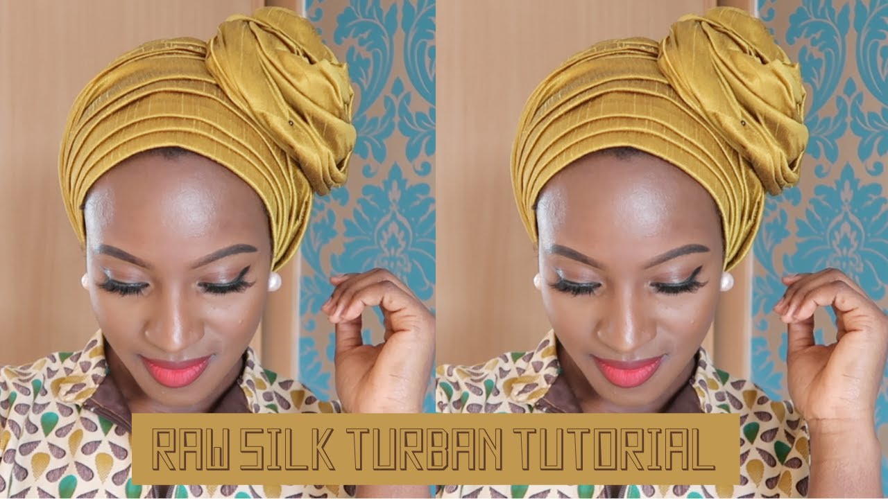 RAW SILK TURBAN TUTORIAL | Aishcream | 2020