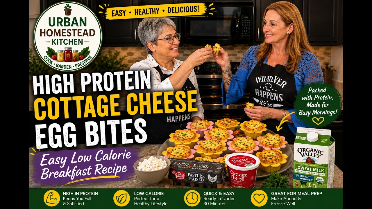 High Protein Cottage Cheese Egg Bites | Easy Low Calorie Breakfast Recipe