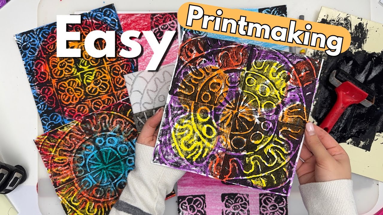 Easy Printmaking Techniques with Oil Pastels
