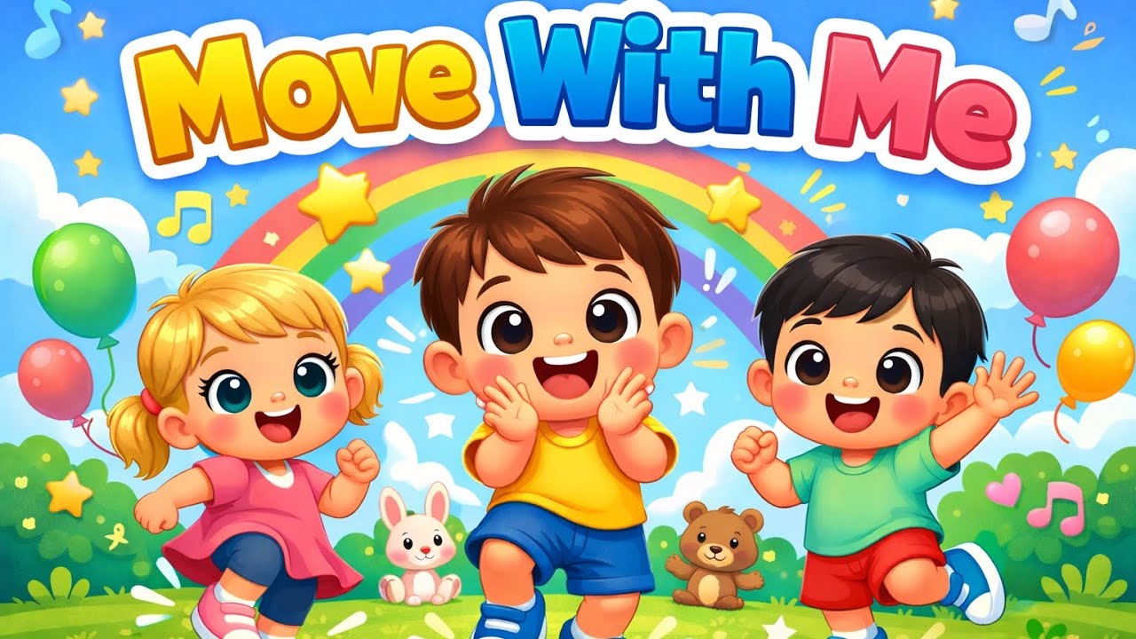 Move With Me! 👏🦶 Fun Action Song for Toddlers | Baby Movement Rhyme | #learning #rhymes #kids 