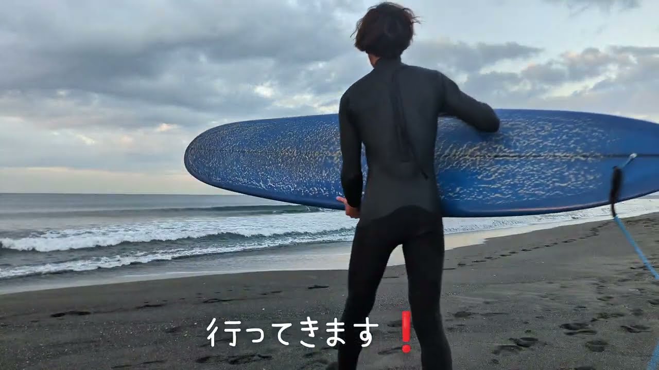 【ロングボード歴9ヶ月目】極小小波を1人でノーズ練習