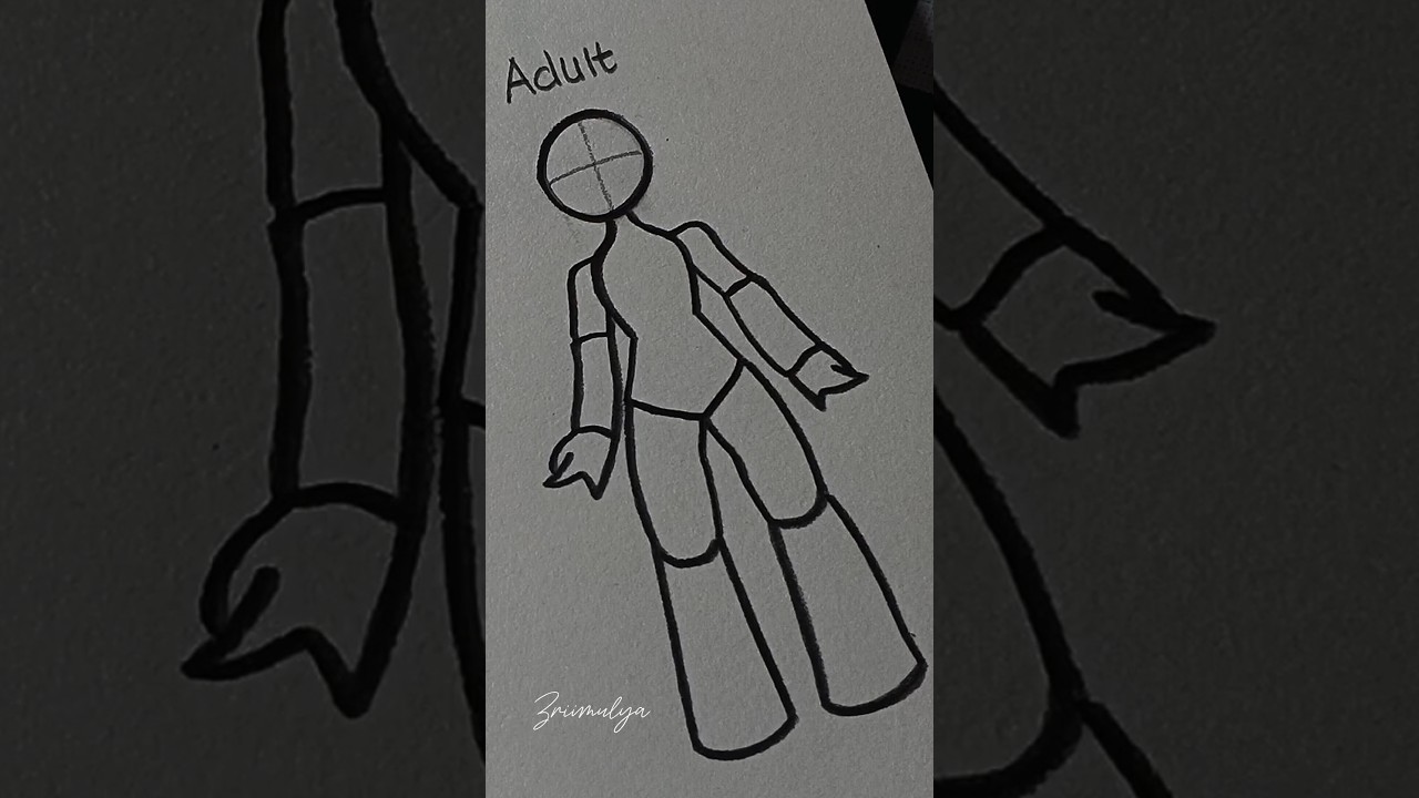 How to draw stickman body pose tutorial #drawing #stickman #howtodraw #art #tutorial