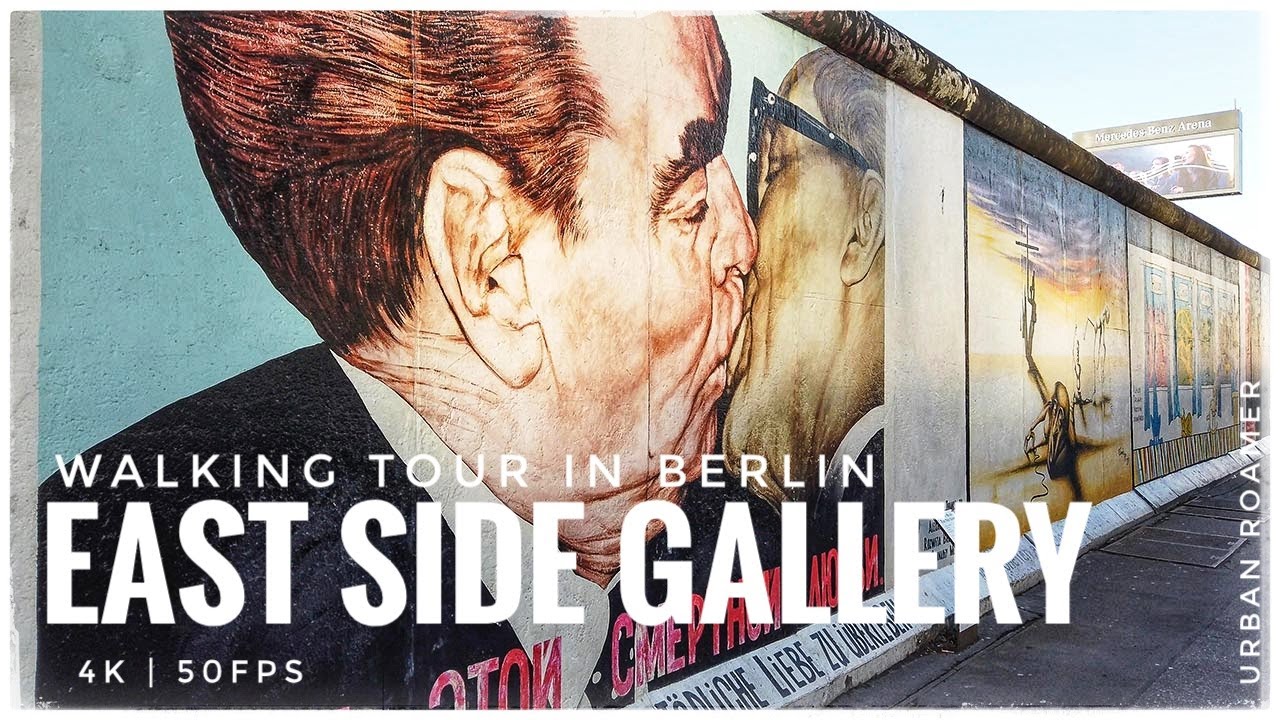 EAST SIDE GALLERY Walking Tour in Berlin, Germany 🇩🇪 in 4K | 50fps