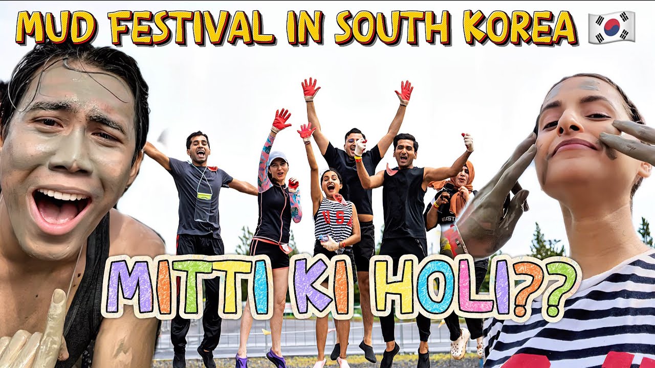 I Went to Korea’s CRAZIEST Mud Festival! I played Holi in Korea but with Mud! 🇮🇳Indian in Korea🇰🇷