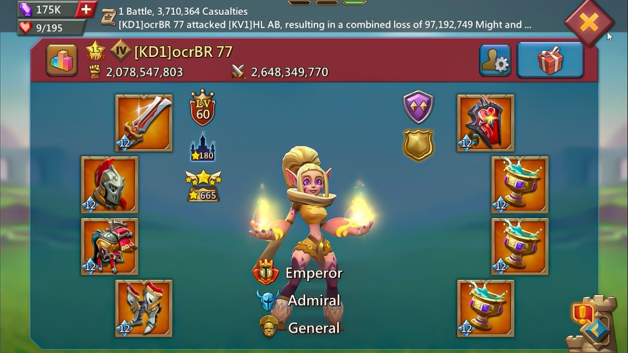 Lords Mobile - ocrBR 77 vs Player In Fuy