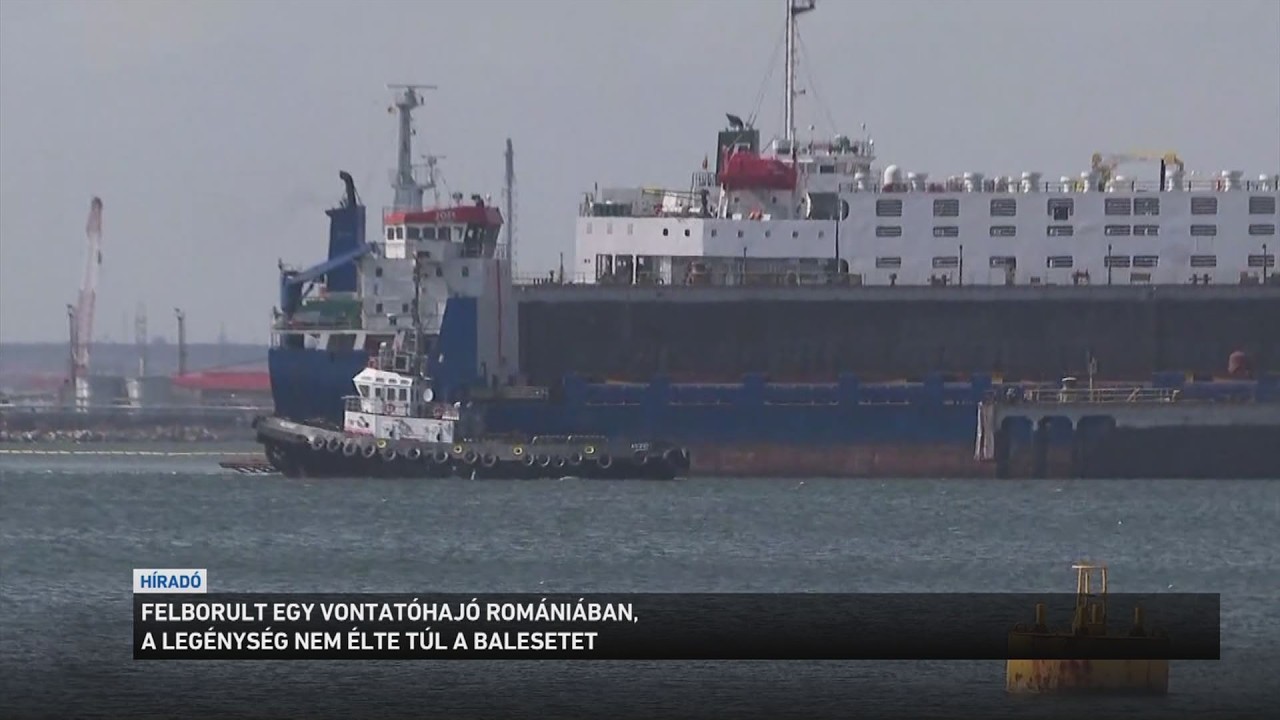 Felborult és elsüllyedt egy vontatóhajó tegnap a fekete tengeri Midia közelében